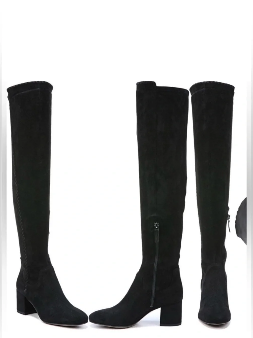 Franco Sarto Kayda Tall Over The Knee Suede Leather Stretch Boots Size 8